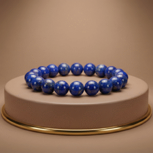 Lapiz Lazuli<br/>Boosts wisdom, truth, intuition, clarity; artistically created using deep natural stone.
