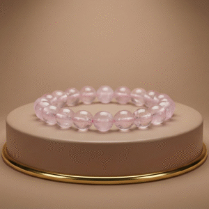 Rose Quartz <br/>Attracts love, healing, emotional balance; beautifully crafted with genuine natural stone.