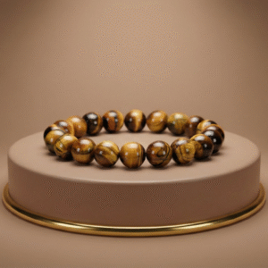 TIGER EYE <BR/>Enhances courage, grounding, decision-making strength; crafted carefully from real natural stone.