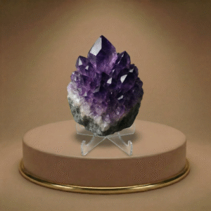 <span style="color: #353535;">Amethyst Stone</span><br/> Promotes calmness, spiritual protection, and mental clarity; crafted from genuine natural Amethyst.