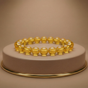 <span style="color: #353535;">Citrine Bracelet</span><br/>Attracts prosperity, enhances confidence, and radiates positive energy; crafted from genuine natural Citrine stone.