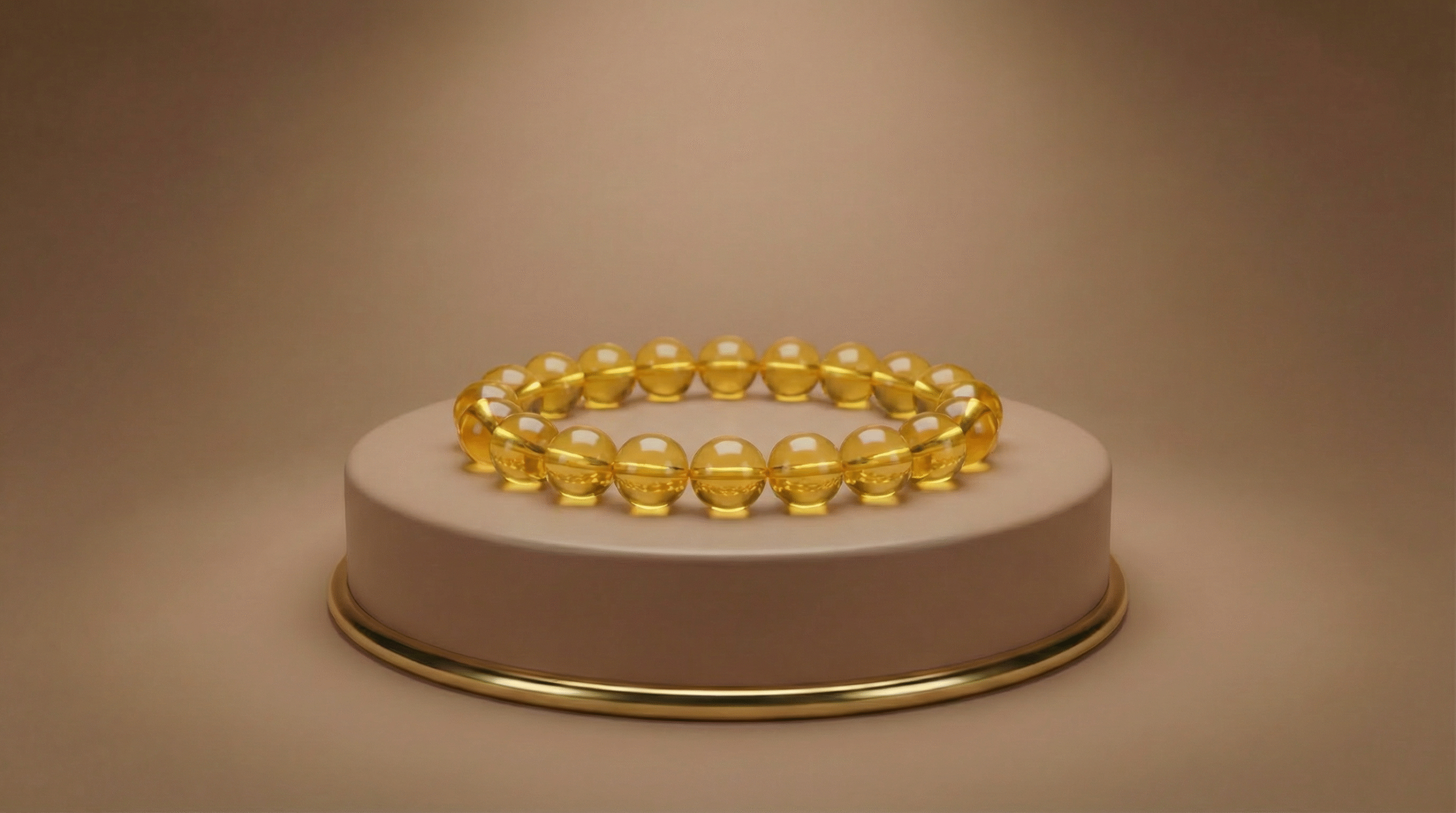 <span style="color: #353535;">Citrine Bracelet</span><br/>Attracts prosperity, enhances confidence, and radiates positive energy; crafted from genuine natural Citrine stone.