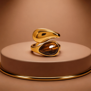 <span style="color: #353535;"> Tiger Eye Ring</span><br/> Adjustable Tiger Eye ring promoting confidence, protection, and mental clarity.